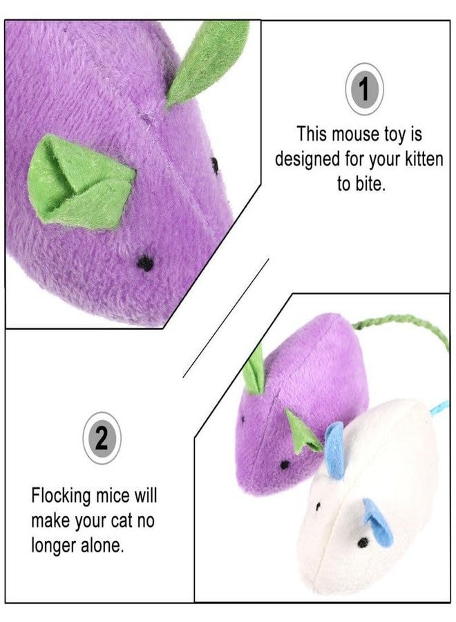 BohoBark Soft Cute pet cat Colorful Small Fun Interactive Plush mice Toys Mouse Toys for Indoor Cats with Catnip - Image 3